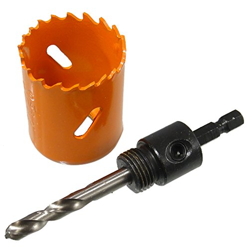 HSS Bi-Metall Lochsäge Ø 40 mm mit Adapter für INOX, Holz, Regipsplatten, Kunststoff, Metall