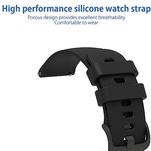 GOHHME Silicone Watch Band for Men Women 18mm 20mm 22mm Watch Strap for Samsung Galaxy Watch for Garmin Watch for Huawei Watch for LG Watch and More, Black, Gray, Navy Blue, Military Green, Light Pink, Red - Image 6