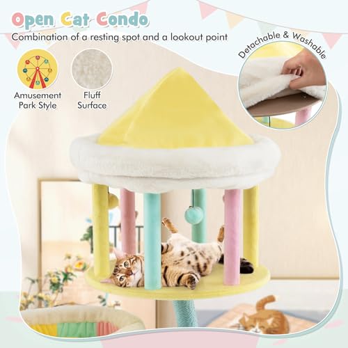 Árbol para gatos PETSITE de 57.5 pulgadas con rascadores miniatura 5