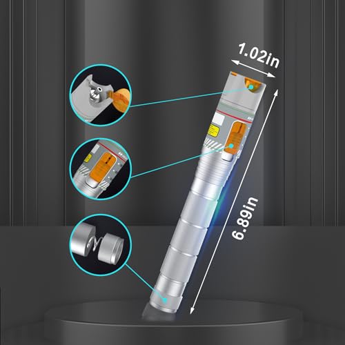 toolco 2er-Pack 50-km-Visueller Fehlerlokalisierer VFL - Glasfaser-Kabeltester mit LC/FC/SC/ST-Adapter, Testkit für Glasfasernetzwerkkabel mit Lichtquellentestern (Aluminium)