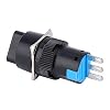 5Pcs Universal Rotary Changeover Switch, 16mm Mount Hole Diameter Rotary Cam Selector Latching Switches | AC 250V 3A/DC 30V 5A (2 Position 3 Terminals)