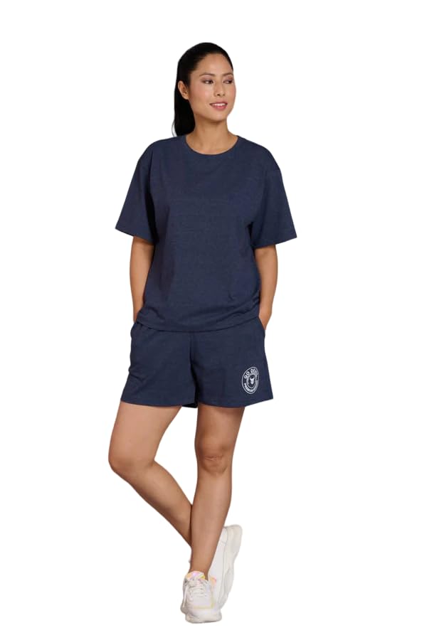 Cotton Co-ord Set for Women|Women's Cotton Night Suit Set of Top & Shorts-image-0