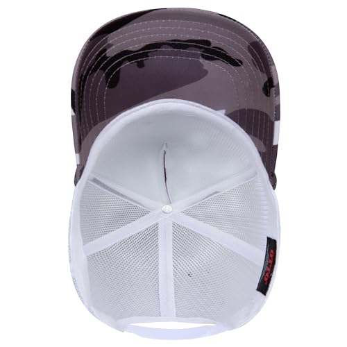 Image of OTTO Polyester Foam Front 5 Panel High Crown Mesh Back Trucker Hats in 97, Bulk, Wholesale