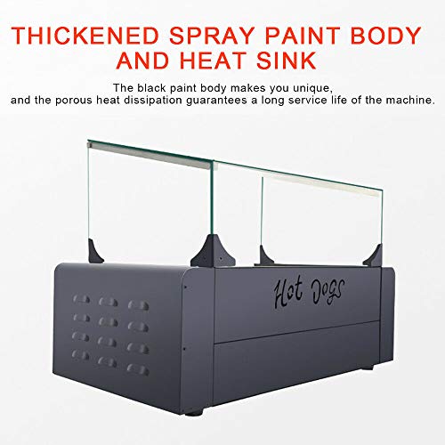 image for YiiYYaa Electric 18 Hot Dog 7 Roller Grill Cooker Machine with Cover 1