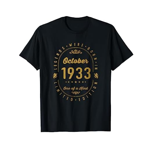 89 años Cumpleaños Las Leyendas nacen en Octubre de 1933 Camiseta