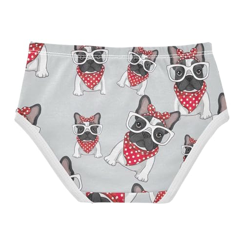 Fun Girls Underwear Toddler 2t Cotton Cute Panties Girl Cute French Bulldogs White Dots Underpants Briefs2