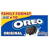 Oreo Galletas de Chocolate Rellenas con Crema Sabor Vainilla, La Galleta Original, Paquete de 440 g