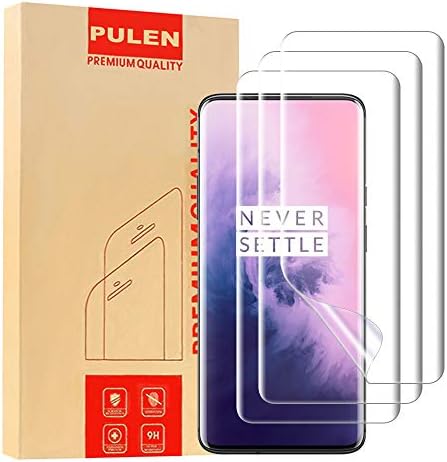 [3-Pack] PULEN for OnePlus (7 Pro) Screen Protector,LiquidSkin Screen Protector HD Clear Bubble Free Anti-Fingerprints TPU Film for OnePlus 7 Pro,Lifetime Replacement Warranty