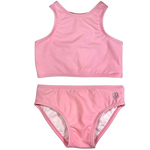 Image of SwimZip Girls' Halter Top and Bikini Bottom 2 Piece Set UPF 50+ Sun Protection