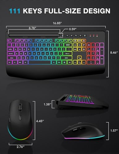 Sablute KL3 PRO Wireless Keyboard And Mouse Combo, 9 Backlit Effects thumb #8