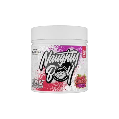 Naughty Boy Menace V2 Pre Workout Powder - High Stim Pre-Workout Supplement for Energy Focus Pump & Performance Gym Training & Endurance - [ 30 Servings ] (Cherry Razz)