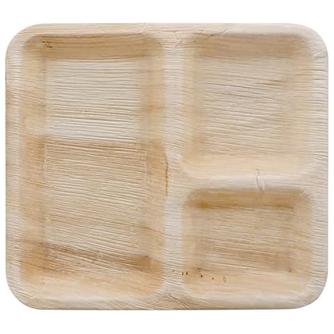 Palm Naki 3 Compartment Palm Leaf Plates Cover