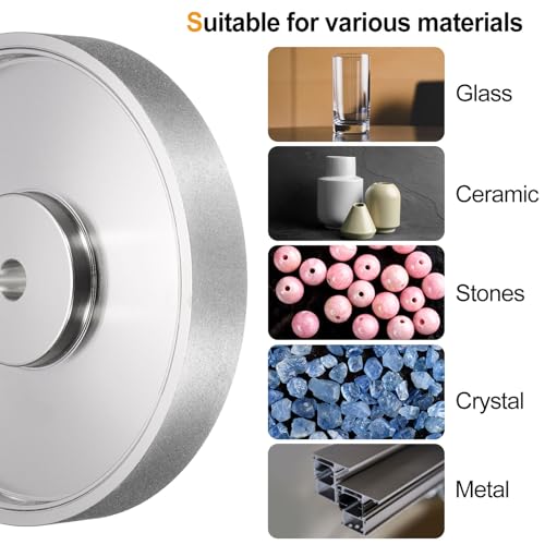 QUARKZMAN Diamant-Schleifscheibe 6 Zoll x 1 Zoll Mit 1/2 Bohrung 320 Körnung Schleifscheiben Für NaturNaturNaturstein Marmur EdelNaturNaturstein Glas Keramik Kristall zähmetall Stahl