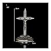 LUOSI Jezus Kruis Standbeeld Christus Cross Figuur Standbeeld Jezus Christelijke Decoratie Board Decoratie Jezus Kruis Ornament Decoratieve Accessoires (Metalen kleur: 0053)