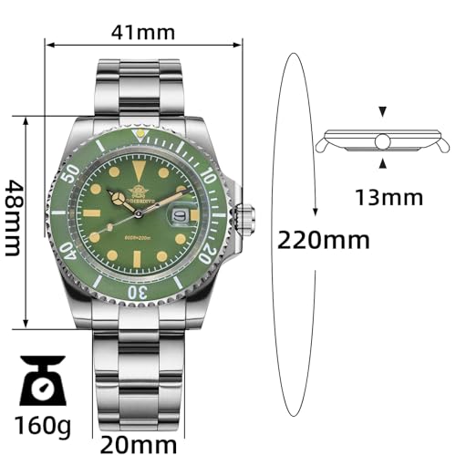 Image of ADDIESDIVE 41MM Men's Quartz Watch Stainless Steel Bracelet Dive Watch