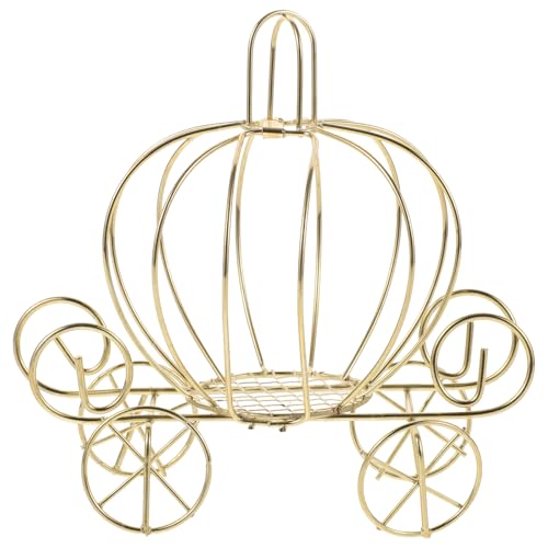 MUSISALY Petite Boîte à Bonbons en Métal Doré de Carrosse Citrouille Mini Boîte Décorative pour Mariage et Halloween Organisateur Festif pour Bonbons et...