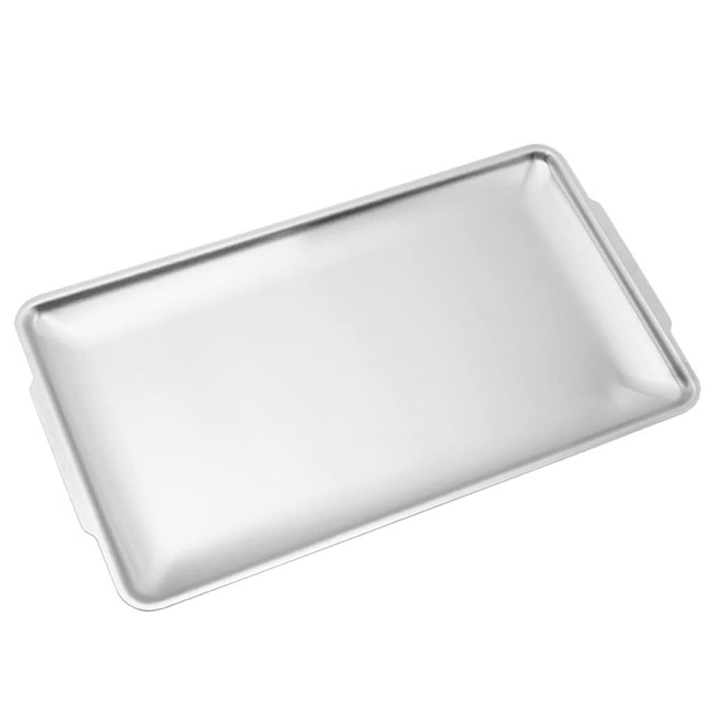 Xinsheinelry Baking Pan Rectangular Non-stick Bread Cake Baking Tray Oven Plate Stainless Steel 3 Sizes for Kitchen Stainless Steel Tray