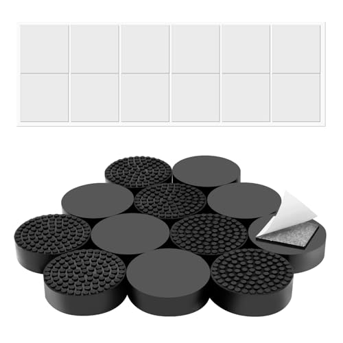 YUFDA 12 Pack Invisible Pot Feet with Enhanced Non-Slip Surface Grip Plant Pots and Flowers Solid Rubber Pots Risers Pot Lifters for Indoor or Outdoor Planters