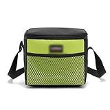 Zhenwo Kühltasche 5L Insulation Pack Picknick Student Kältemittel Isolierung Lunchpaket Thermometer Mumienbeutel Familie Outdoor Camping Travel,Grün