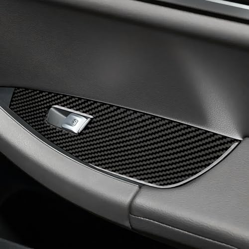 Image of Car Window Lift Switch Sticker Cover Decal Carbon Fiber Trim fits for BMW X3 G01 X4 G02 2018 2019 2020 2021 2022 2023 2024 Accessories