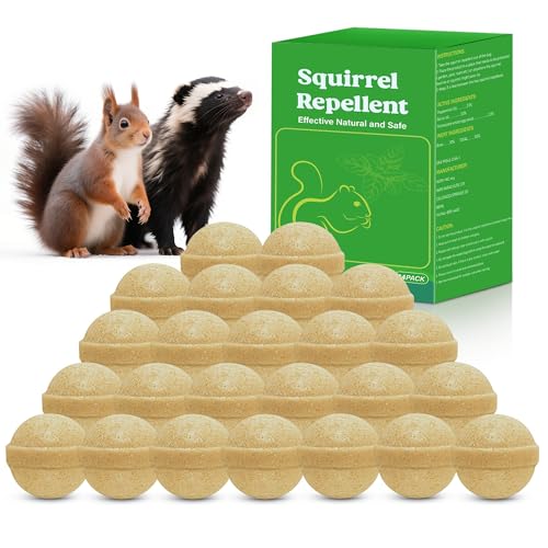 Squirrel Repellent Outdoor - 24 Pack Raccoon Repellent, Keep Squirrels Away Out of Plants, Gardens....