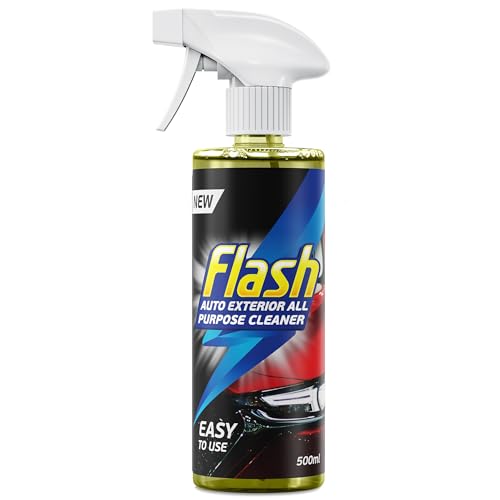 Flash Car Care Car Exterior Cleaner Spray 500ml, All Purpose Car Cleaning Spray for Paintwork, Glass & Alloys, Streak-Free Shine