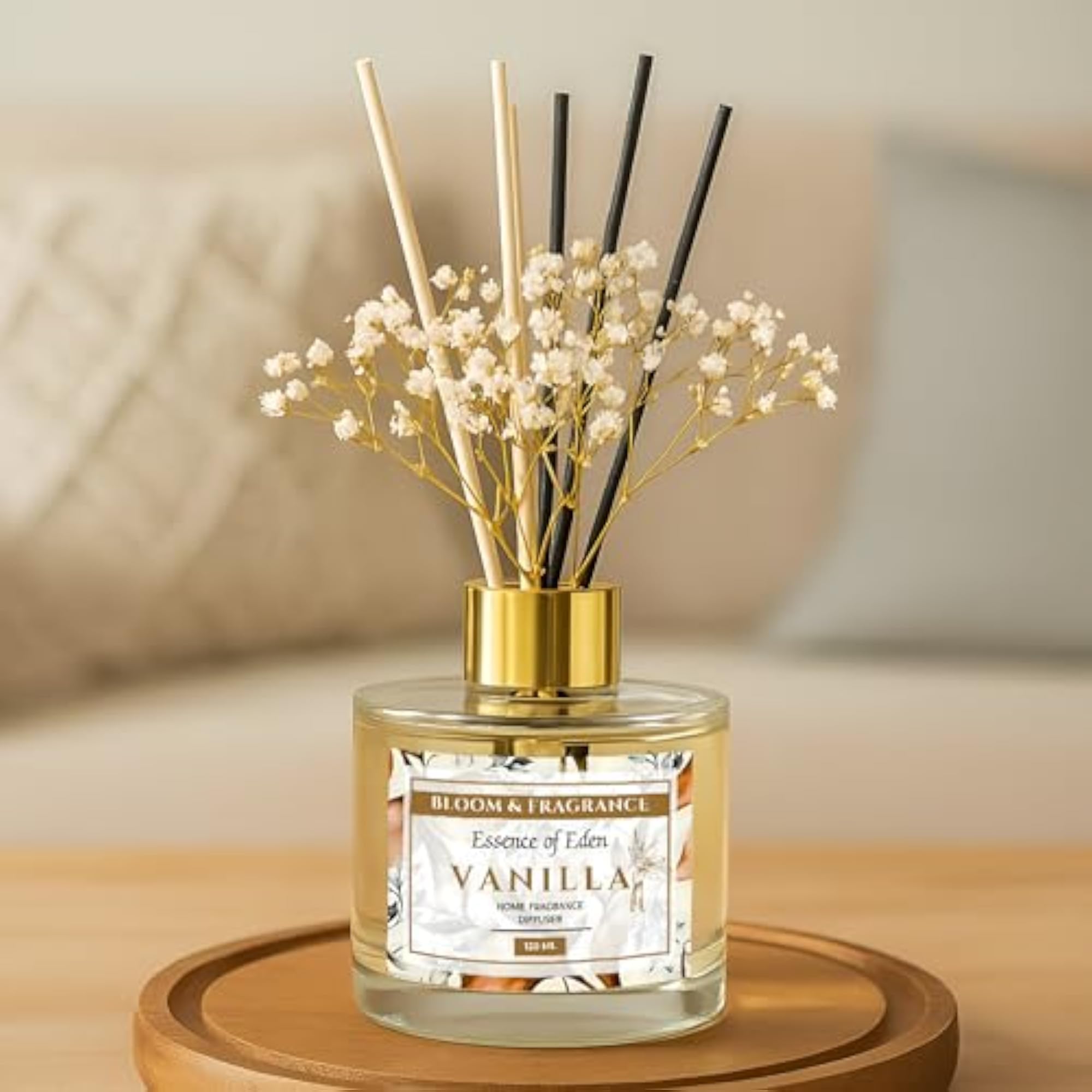 Vanilla Reed Diffuser 120ml with Fiber Reed Sticks