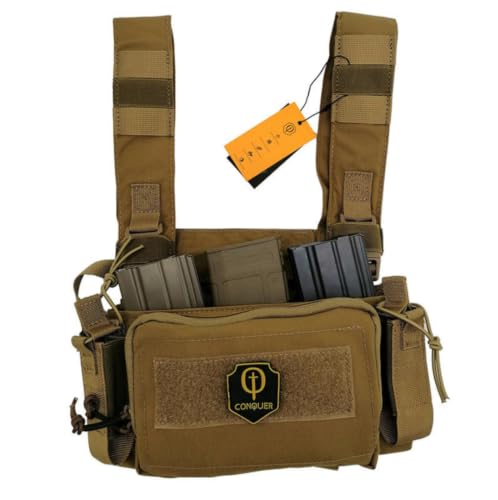 AirsoftManiacs Micro Chest Rig Conquer, M4 Ajustable (Coyote)