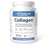 Preferred Nutrition Collagen Powder, 500 g = 50 Servings, 10g of Collagen & 9 g of Protein per Scoop, Unflavoured, Bovine Bioactive Collagen Peptides, Grass-Fed, Pasture-Raised, Easy Absorption, Proudly Canadian