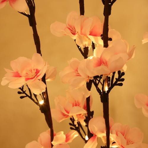 Image of Ulalaza 70cm 2 Branches 40 LED Bulbs Twig Lamp Battery Operated LED Lighted Willow Branches Vase Fillers Use for Christmas Home Party Decoration Indoor Outdoor