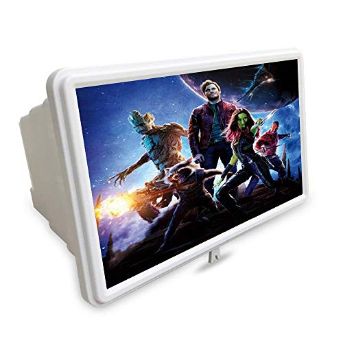 Ceepko Newly Upgraded 3D Phone Screen Magnifier, 12 inch HD Stereoscopic Phone Screen Amplifier Projector, Anti-Radiation Eye Protection Mobile Movie Enlarger with Flexible Stand, for All Smart Phones