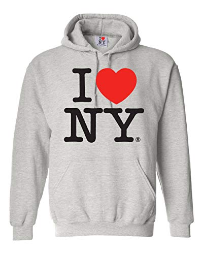 I Love New York Adult Hoodie Sports Grey M