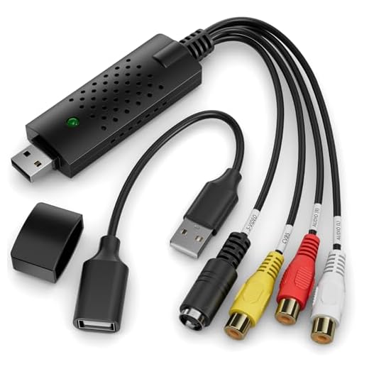 VHS to Digital Converter,RCA to USB Audio Video Converter,USB 2.0 Video Capture Card,Convert VHS to Digital from VHSVCR Mini DV Hi8 DVD for MAC/PC