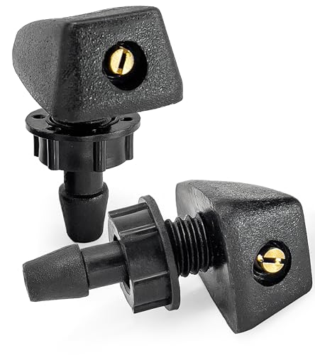 Click&Fit Boquillas universales para limpiaparabrisas de 2 unidades, pulverizadores de agua ajustables para limpiaparabrisas, se adapta a la mayoría de automóviles y camiones. Accesorios para