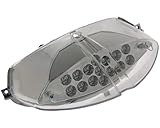 Durch das Klarglas ist die Sicht auf den hochwertigen Reflektor frei und der Roller erhält eine moderne und sportliche Optik