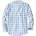 Dubinik® Flannel Shirt for Men 100% Cotton Mens Flannel Shirts Long Sleeve Plaid Soft Casual Button Down Shirt Men Blue White