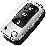 🚗 Passend für Modell 🚗 Diese Autoschlüssel Hülle ist für VW Up - Caddy - Jetta - Bora - Beetle - EOS - Golf 4 / 5 / 6 - Polo - Passat 3BG / 3B - Scirocco - Touran- Touareg - T5 , Skoda: Fabia - Octavia - Superb - Roomster - Citigo - Yeti , Seat: Altea - Alhambra - Leon - Ibiza - Mii. (Weitere Informationen finden Sie auf der Seite mit den Produktdetails).Bitte überprüfen Sie Ihre Schlüsselform vor der Bestellung