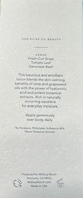 McEvoy Ranch Verde Hand & Body Lotion (2-pack) by ODE Olive Oil Beauty, Organic EVOO, Everyday Hydration, California Made - Image 5