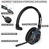 Voistek Mono Bluetooth Headset with Microphone,Wireless One-Ear Headphones with Microphone Noise Cancelling Mic with USB Dongle,50H Battery,Mute Button for Office,PC,Laptop,Zoom,Teams,Call Center #3