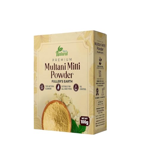 Image of Multani Mitti Powder 200g | 100% Pure & Natural Fuller�s Earth | Skin Brightening, Oil Control, Acne & Pimples Care | Natural Face Pack & Hair Pack for Healthy Skin & Hair