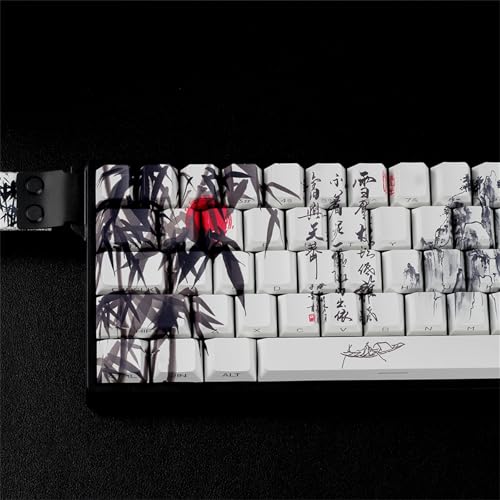 Touches PBT Bamboos Forests profil original side-printed pour clavier ISO - 3