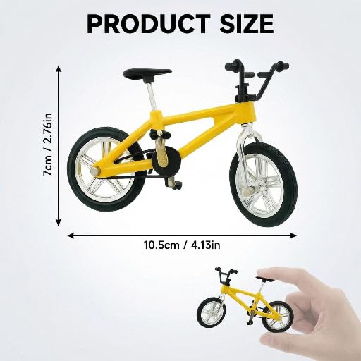Copbopwn 4Pcs Mini Finger Bike Miniature Finger BMX Models Realistic Finger Mountain Bike for Finger Training Desk Display Skill Play Party Favours Collector BMX Gift for Kids Adults Stress Relief - Image 2