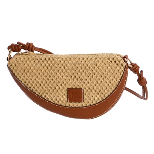 DON ALGODON - Bolso bandolera mujer - Bolso playa - Bolso verano - Bolso rafia - Bolsa para mujer - Bolso mimbre hecho a mano ideal para la playa - Savana