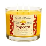 SweetScentSations Popcorn Scented Candle β Salted Butter Popcorn Aroma | Soy Wax Long Burning Candle for Home | Fun Snack-Inspired Candle Gift for Movie Lovers