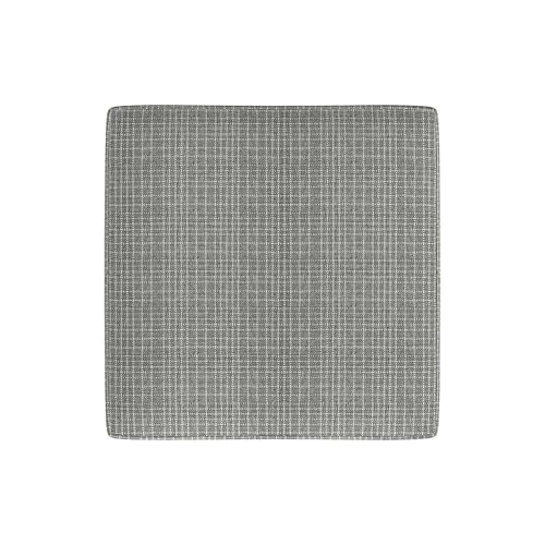 Image of HomePop 18 inch Classic Square Storage Ottoman - Sage Mini Grid Pattern