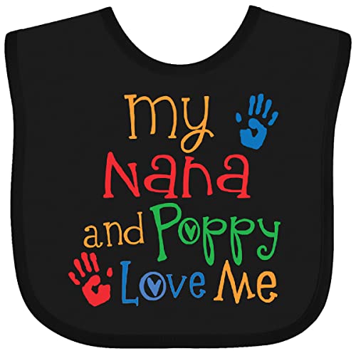inktastic Nana and Poppy Love Me Baby Bib