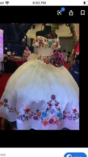 Satin Embroidered Quinceanera Dresses Charro Off The Shoulder Ball Gown Sweet 16 Dress Mexican Theme3