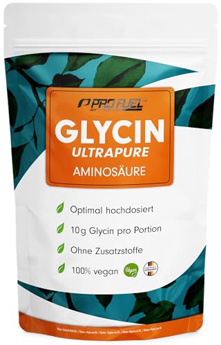Glycin Pulver 1kg - optimal hochdosiert mit 10 g Glycin pro Tag - Glycin Ultrapure mit über 99 9% Reinheit - Aminosäure ohne Zusatzstoffe - laborgeprüft mit Zertifikat - Vorrat für 100 Tage