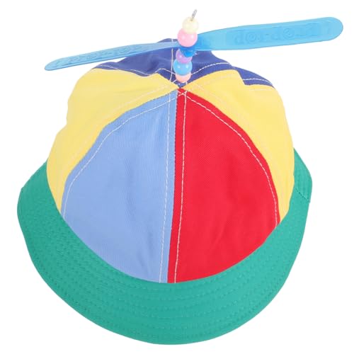 Sombrero para niños de algodón ajustable con hélice divertida para proteger del sol 1
