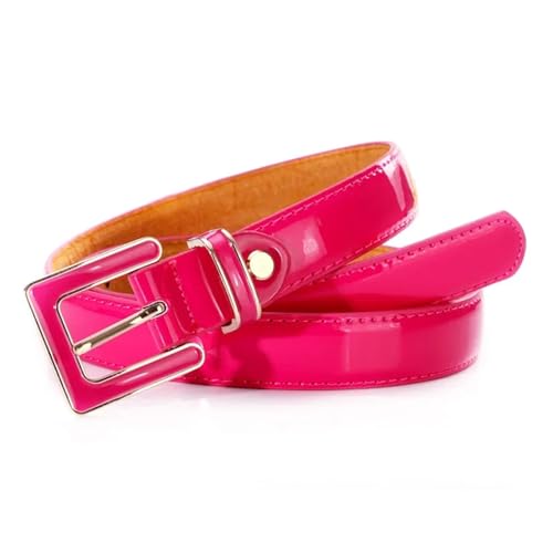 Casual Versatile Patent Leather Belt Women Candy-coloured Thin Belt Solid-coloured Accessories Classic Waistband